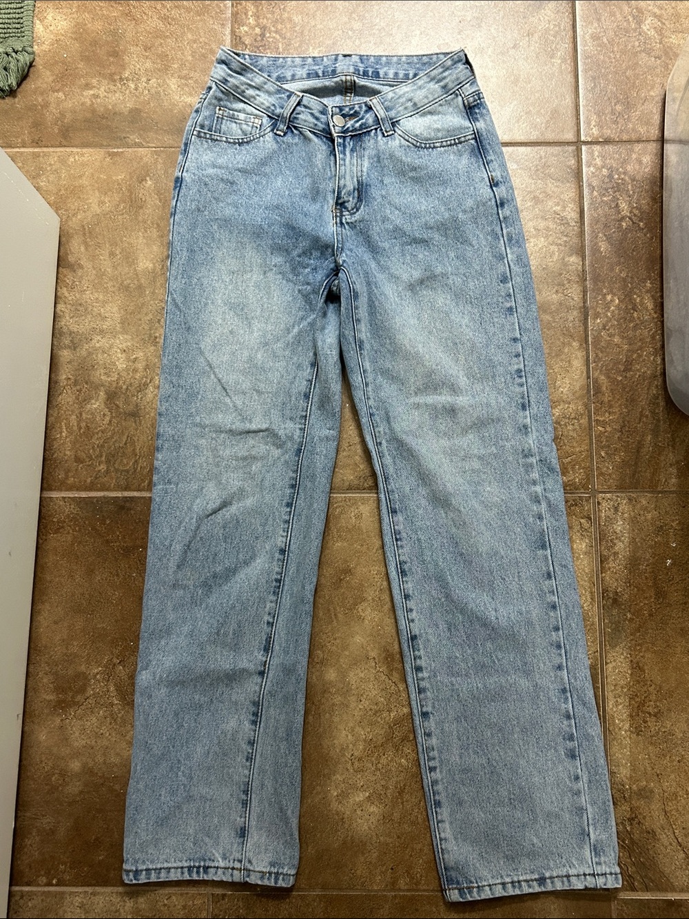 SHEIN Light Wash Straight Leg Jeans